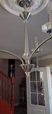 Dar Hyperion polished Chrome Chandelier. With 3 Lights 
