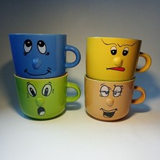 Trade Winds Expressions Funny Faces Large Cups Mugs x 4