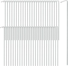 50pk Heavy Duty Galvanised Steel Tent Pegs Metal Camping Ground Sheet