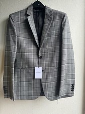 PAUL SMITH Gents 2 Button Jacket Blazer Grey Checkered 40” / 50”  RRP €925 M / L