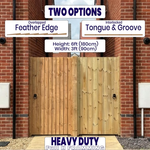 6ft heavy duty wooden garden - 6ft,