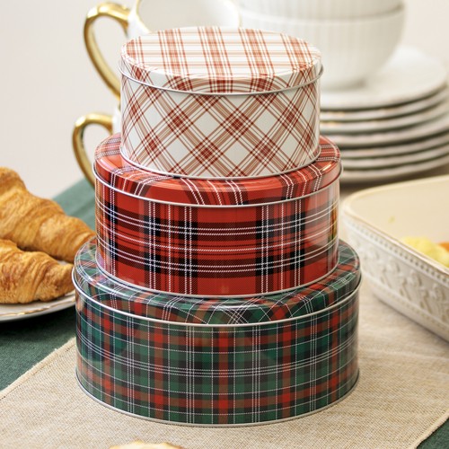 Set tartan christmas - set, of