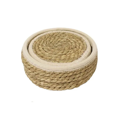 Leaf loom coaster - loom, seagrass
