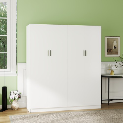 Modern white door wardrobe - modern,