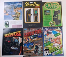Vintage Arcade Machine Flyers