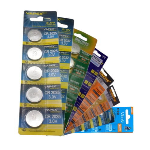 All sizes lithium button - all,