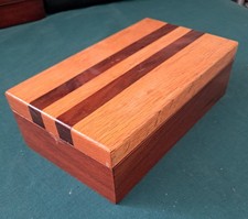 Stunning Crafted Wooden Box With 15 Reels of Cotton