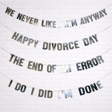 DIVORCE PARTY Banner Bunting |