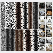 3D Animal Print Throw Soft Warm Faux Fur Fleece Sofa Bed Blanket Double King