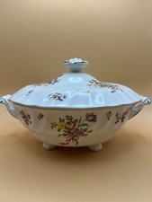 ART DECO,    Royal  Doulton Footed Lidded Dish, OLD LEEDS SPRAYS D6203.
