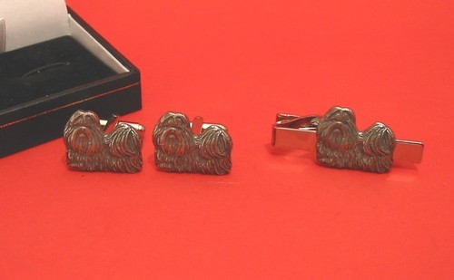 Shih tzu dog cufflinks tie - tzu,