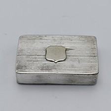 Victorian Silver Plated Vesta Case Box Snuff Box 19th Century