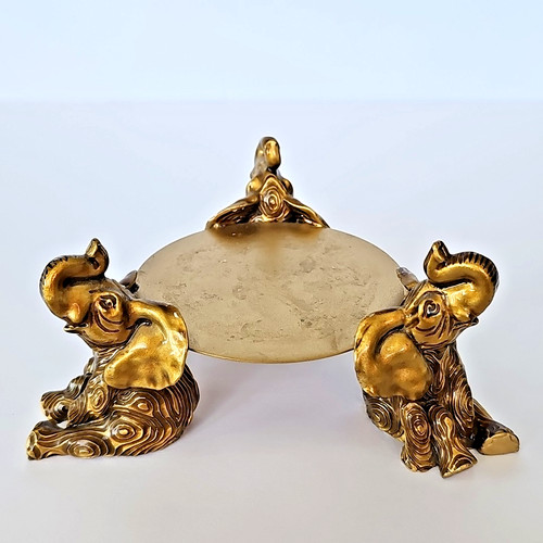 Vtg brass elephant - vtg,