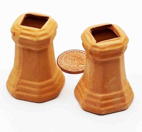 Dolls house chimney - chimney, pots