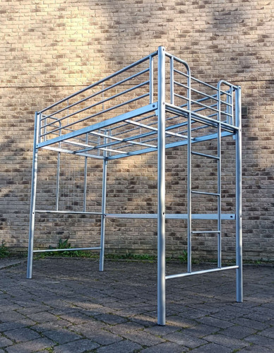 Metal loft bed space - bed, space-saving