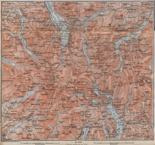 The lake district topo map - lake,