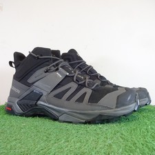 Salomon Boot Men Size 12.5 Grey Black X Ultra 4 Mid Gore-Tex Walking Hiking Boot