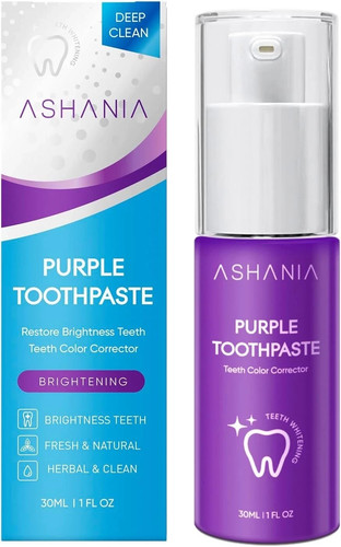 Purple toothpaste for teeth - purple,