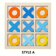Wooden Noughts & Crosses Game