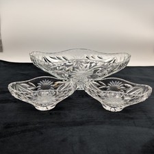 Cut glass crystal oval display - oval,