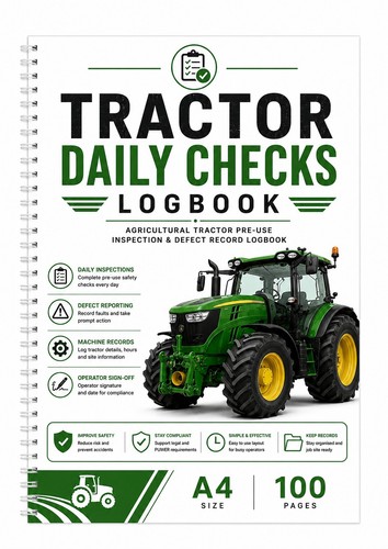 Tractor daily checks logbook - daily,
