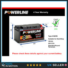 EFB Battery fits MIDDLEBRIDGE