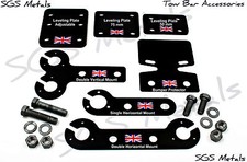BLACK Tow Bar Towbar Trailer Accessories Drop Plate Boat 4 x 4 Landrover Bolts