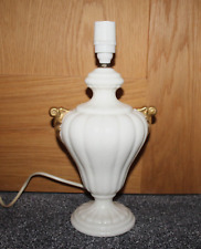 Rare Wedgwood & Co. Ltd 1950s Ceramic Urn Vase Lamp Base Cream & Gold Hollywood