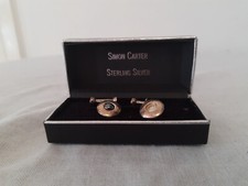 Vintage Sterling Silver Simon Carter Cufflinks Hallmarked Silver Cufflinks