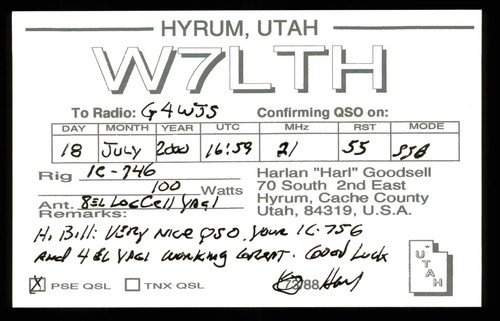 Qsl card radio usa - radio,