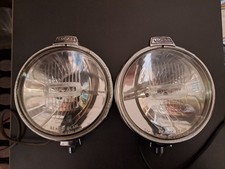 Vintage LUCAS LR6 Sealed Beam Chrome Spotlights VGC