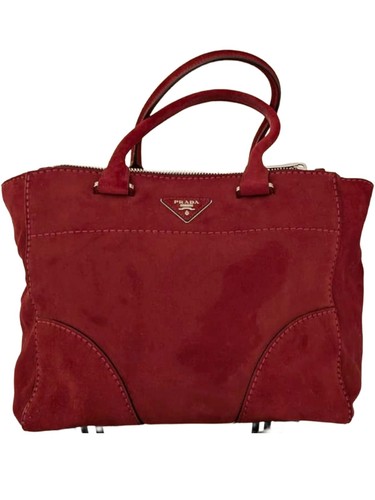 Prada burgundy suede way - prada,