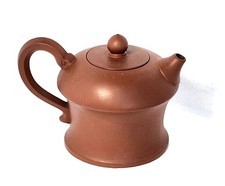 Chinese Zisha Teapot Terracotta Clay Rare Vintage signed 19-20th Century Yixing