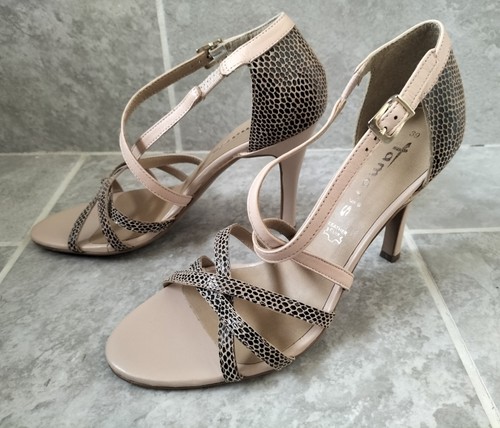 Tamaris leather strappy heels - leather,