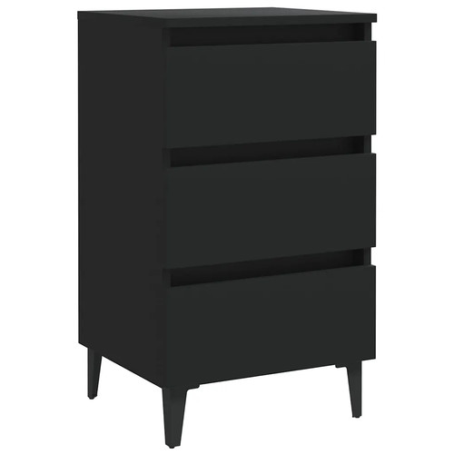 Bed cabinets with metal legs - bed,
