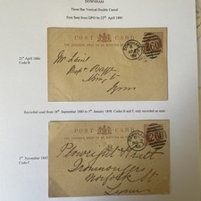 Lovely pair postcards  1880s