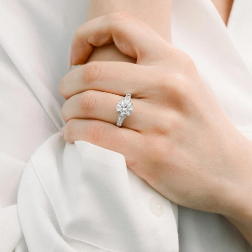 Platinum diamond ring lab - diamond,