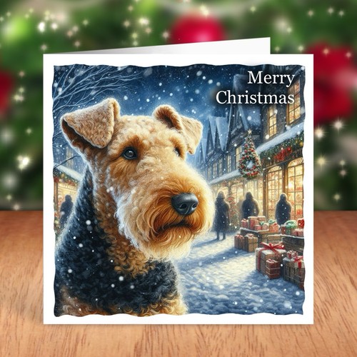 Airedale terrier dog christmas - dog,