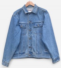 Wrangler Rugged Wear Men's Blue Denim Chore Trucker Jacket - Medium