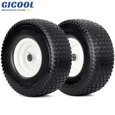 2-Pack 15x6.00-6 Flat Free