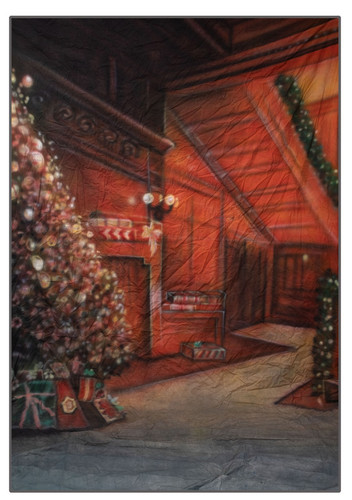 Photographic hand painted xmas - hand,