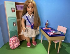 Our Generation school doll school lockers & desk&chair & accessories Xmas gift?
