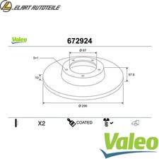 2x BRAKE DISCS 672924 FOR