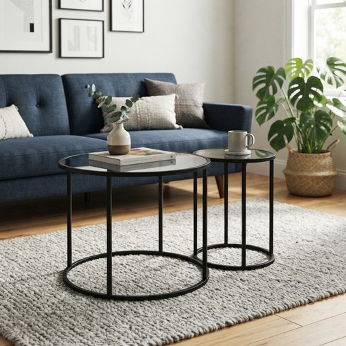 Stylish round glass nesting - round,