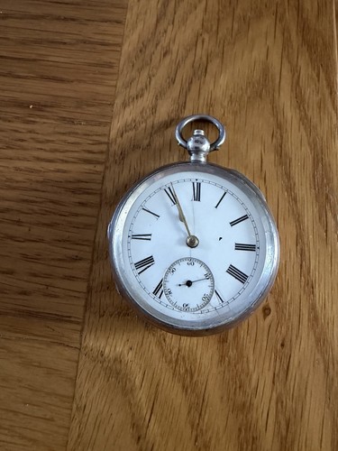 Silver antique fobwatch - silver,