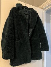Topshop Dark Green Faux Fur