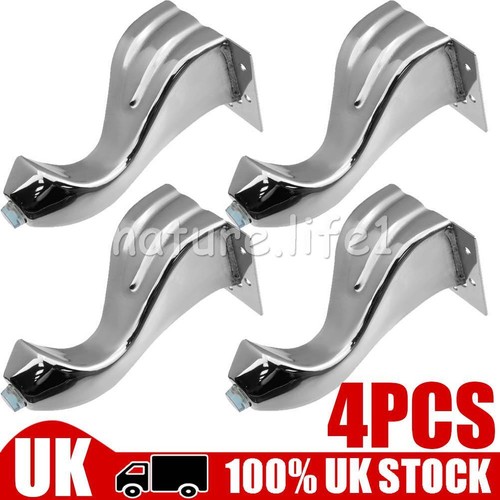 Chrome furniture feet - 4x,