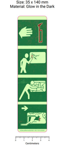 Phosphorescent emergency exit - emergency,