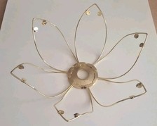 Vintage 1970’s - 80’s Flower Lotus Lamp Replacement Base Petals Frame ONLY