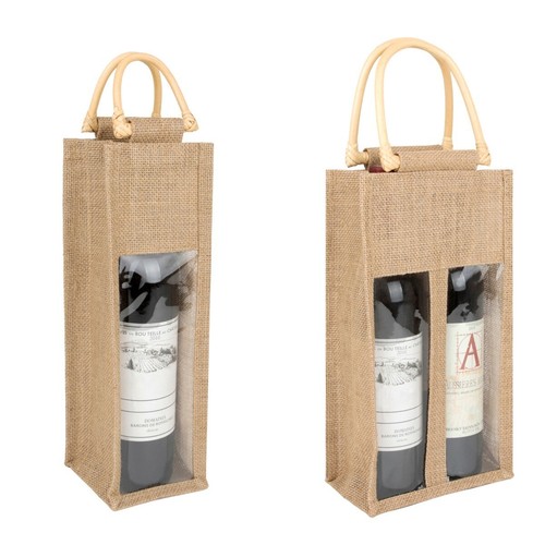 Jute wine bottle bag for - bottle,